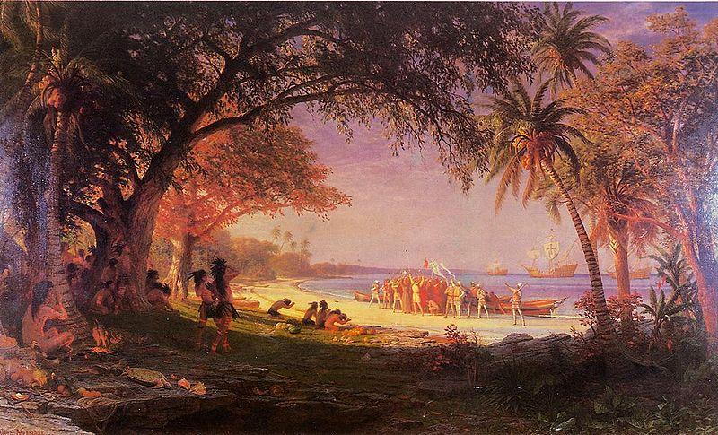 Albert Bierstadt The Landing of Columbus china oil painting image